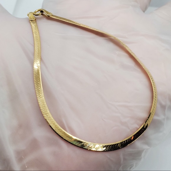 14k Solid Gold Herringbone Bracelet - Picture 7 of 12